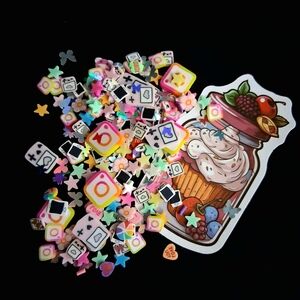 Online Internet Instagram Gameboy Video Game Glitter Clay Slices 35 Grams